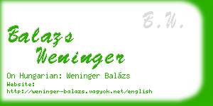 balazs weninger business card